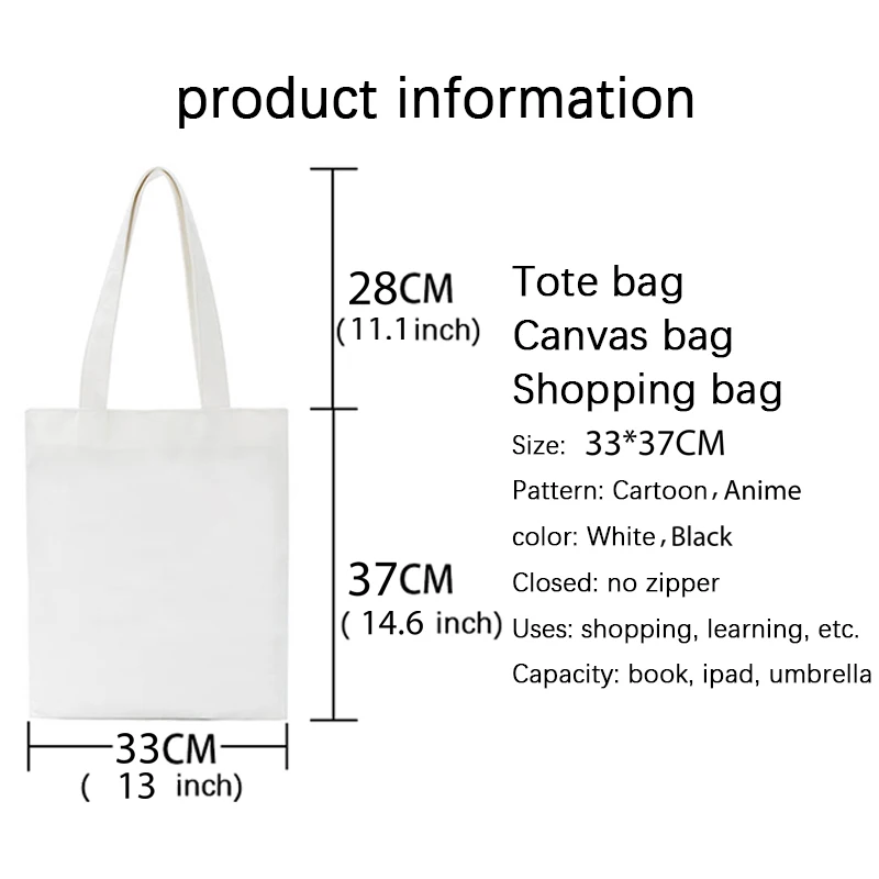 Friends Tv Show Shopper Bags for Women Casual Street Style Shopping Bag with Handle Harajuku Friends Canvas Tote Bag