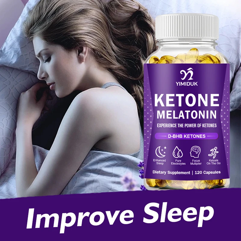 Ketone Melatonin Capsule, Support Healthy Sleep Patterns, Night Sleep Support Slimming And Weight Loss, For Both Men & Wom