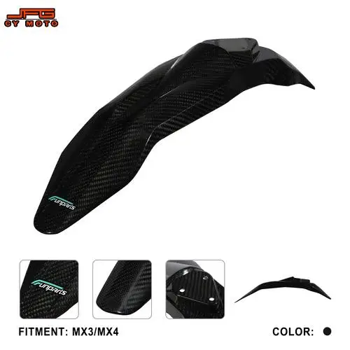 Funparts Front Fender Motorcycles Accessories Protector Guard For Talaria MX3/MX4 Carbon Fiber Motocross Electric Vehicle E-Bike