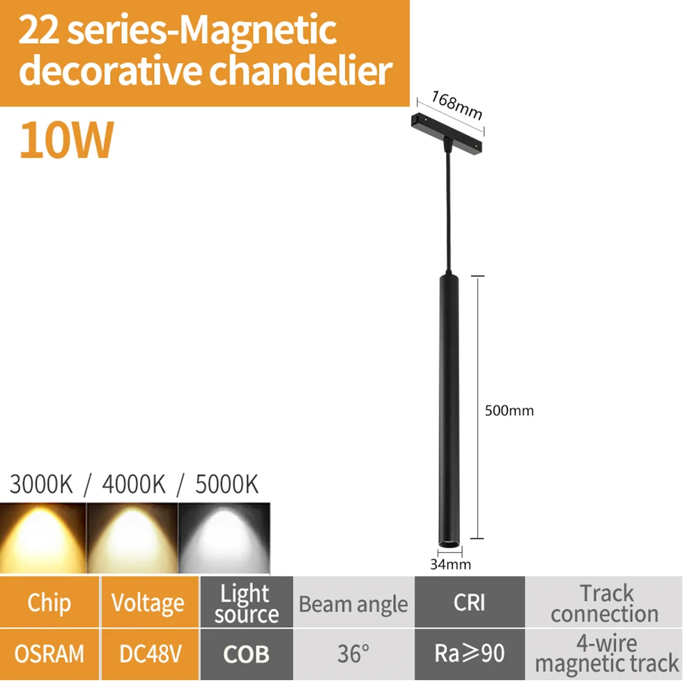 Magnetische Track Light 48V Magneet Spotlight Dimbare Schijnwerper Dali Rail Lamp Zigbee Tuya Smart Home LED Magnetische Track verlichting