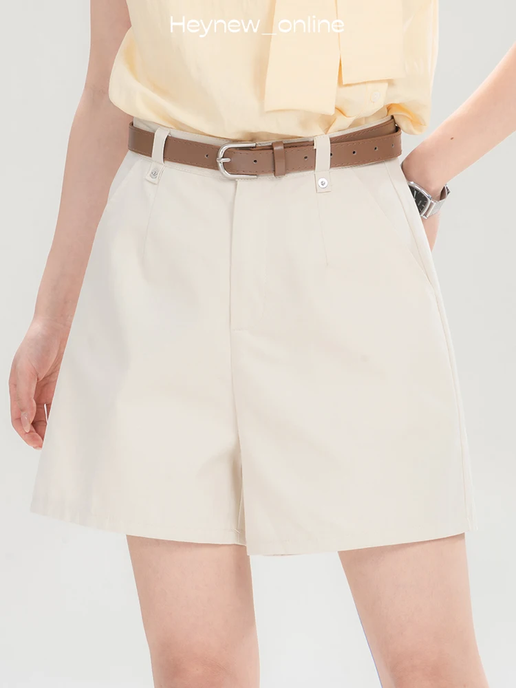 ZHISILAO 新オフィスレディ ハイウエスト ミニショーツ レディース エレガント 無地 ショートパンツ 夏 2025