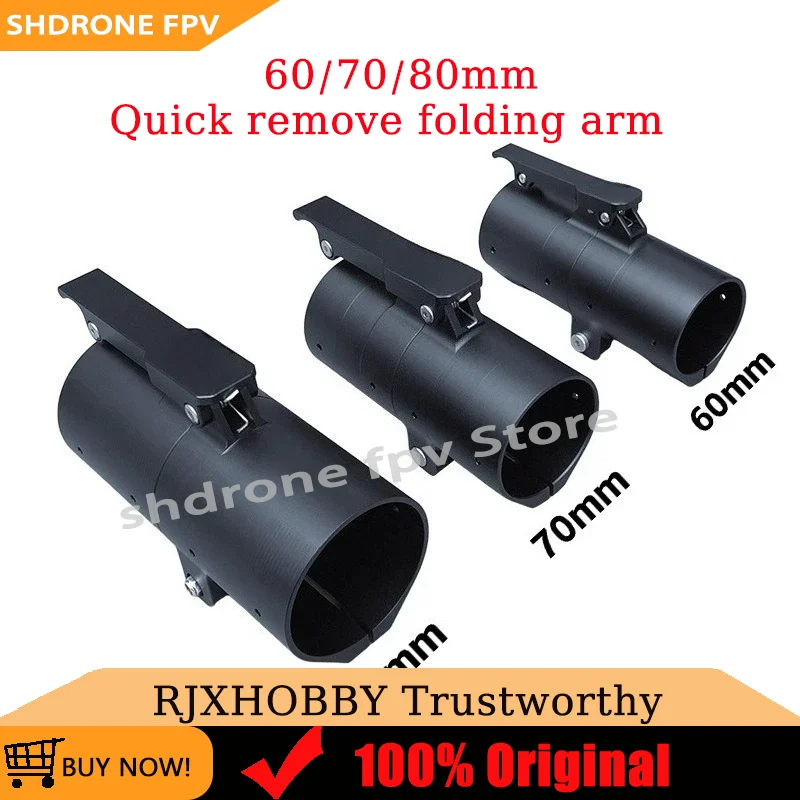 RJXHOBBY 1pcs 60mm 70mm 80mm Quick Remove Folding Arm Spraying Carbon Tube Clamp for Plant Protection UAV Multicopter