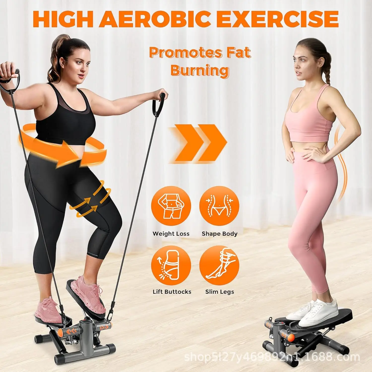 

Professional Fitness Equipment Mini Stepper Aerobic Exercise Waist Twisting Cardio Air Stepper