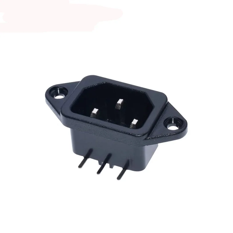 1~5PCS/LOT 90-degree power socket with screw lock AC power socket rice cooker computer case power socket