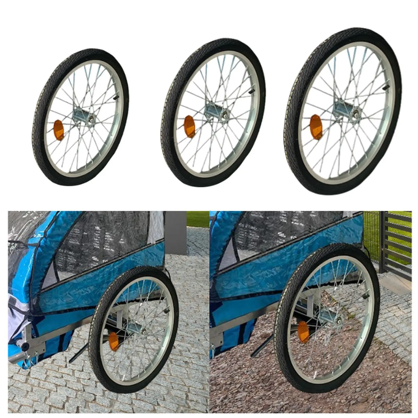 

Trailer Wheel Replaceable Biking Easy Install Practical Outdoor Replacement