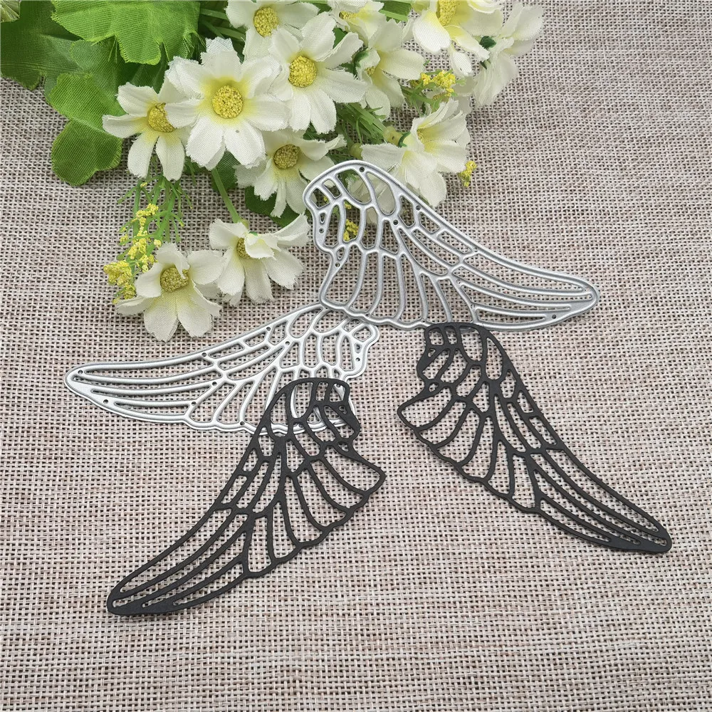 2pcs angel wings hand-embossed DIY album scrapbook greeting card decoration metal cutting mold