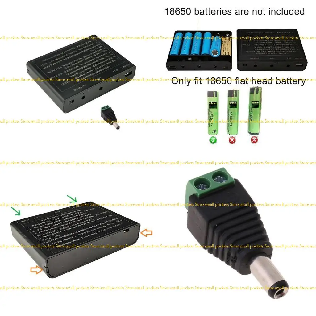 

R1WD USB для выхода 12 В постоянного тока, 6x18650 батарей, ИБП, DIY зарядное устройство, подходящее для мобильного