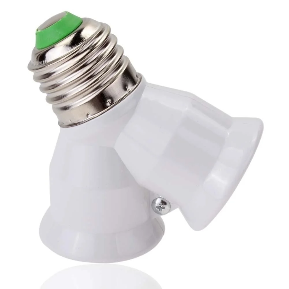 2026 New E27 To 2‑E27 Splitter Adapter E27 LED Bulb Base Socket Screw Light Lamp Holder Converter Home Lighting Accessories