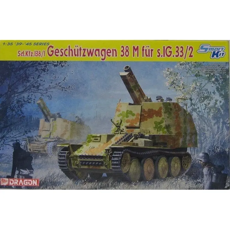 DRAGON Plastic Military Assembled Model Kit 6429 Sd. Kfz.138/1 Geschützwagen 38 Mfür s. IG.33/2 1/35