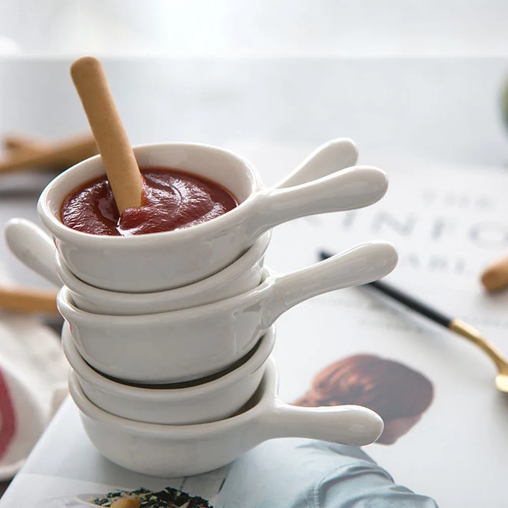 Juego de platos para condimentos, cuencos de cerámica para aperitivos, aderezo para ensalada de Sushi, salsas de ajo y jengibre, condimento pequeño multiusos, 5 uds.