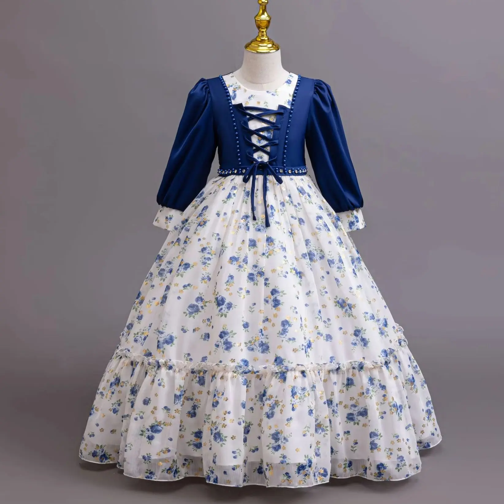 

Элегантное струящееся шифоновое платье подружки невесты с длинными рукавами для девочек, карнавальное платье для выступлений на фортепиано, бальные платья для свадебной вечеринки, От 3 до 12 лет