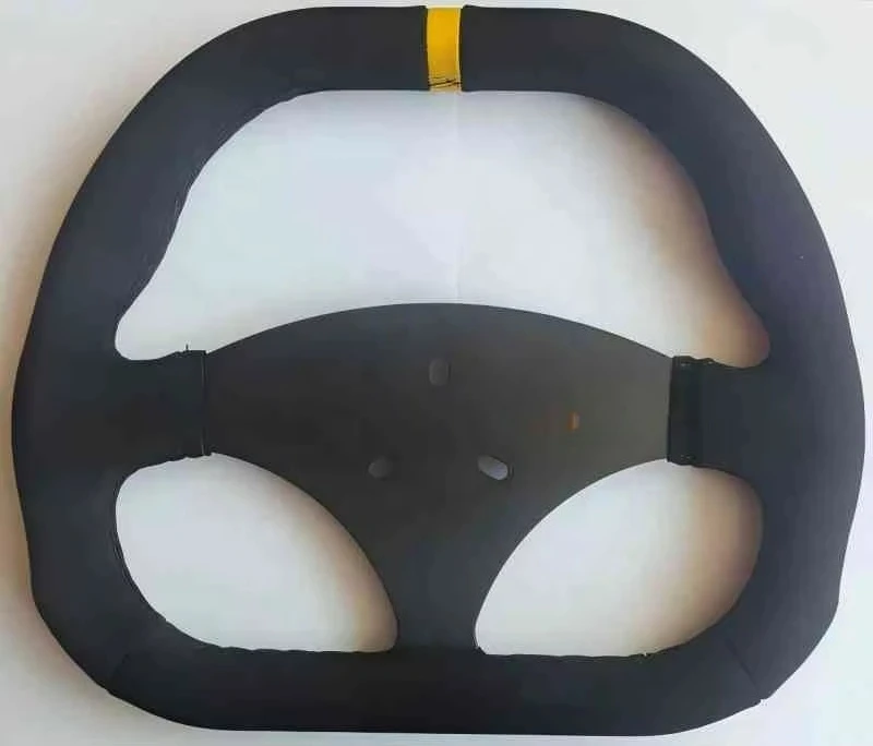 

High Quality Kart Parts Kart Steering Wheel Aluminum Alloy Frame + Polyurethane + Suede Cowhide