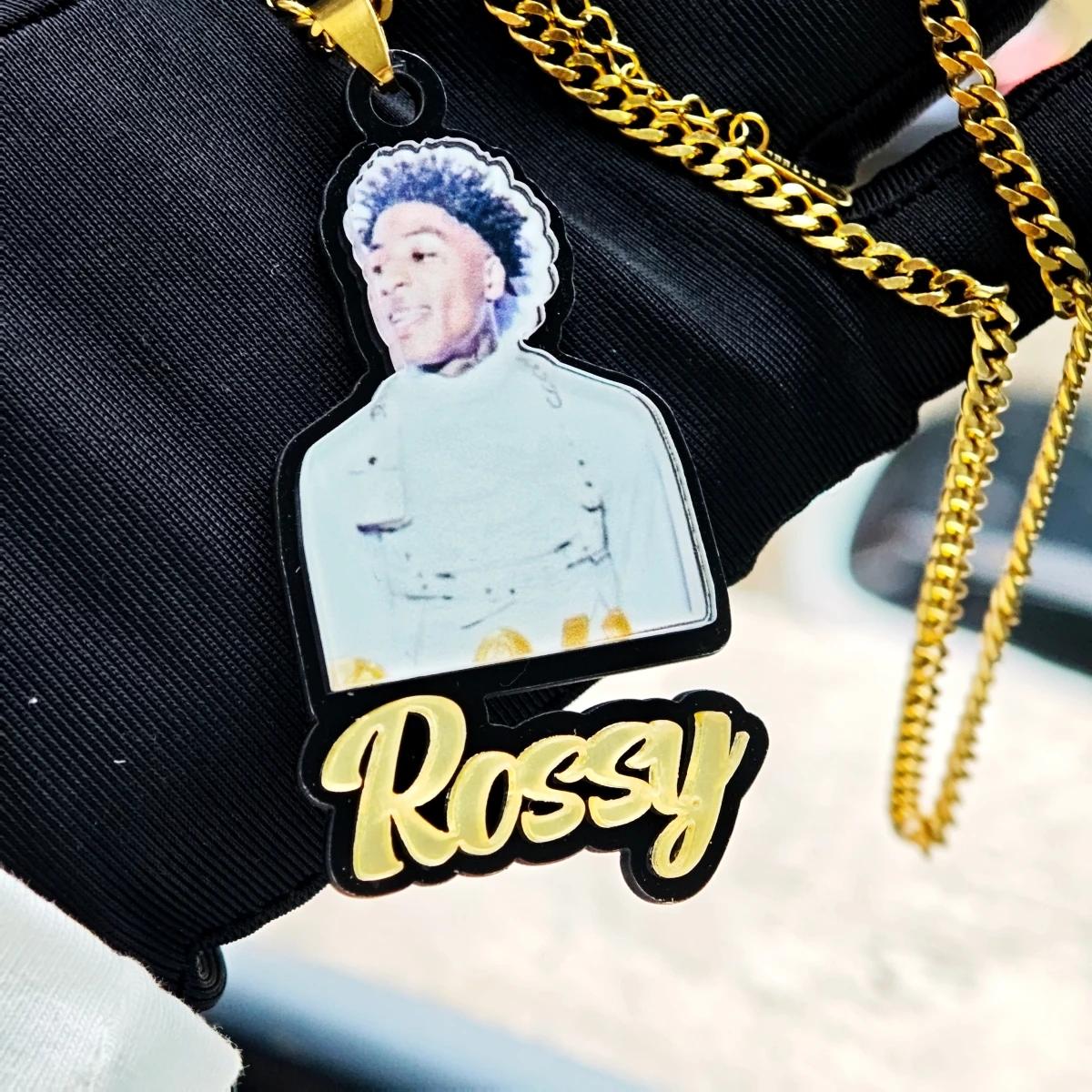 Customized Acrylic Photo Necklace Cartoon Character Necklace Personalized Photo Necklace Custom Text Necklace Commemorative Gift