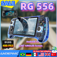 ANBERNIC RG556 Retro Video Gaming Player Android 13 System 5.48 inch AMOLED Screen T820 Handheld Game Console RG 556 PSP PS2 HOT