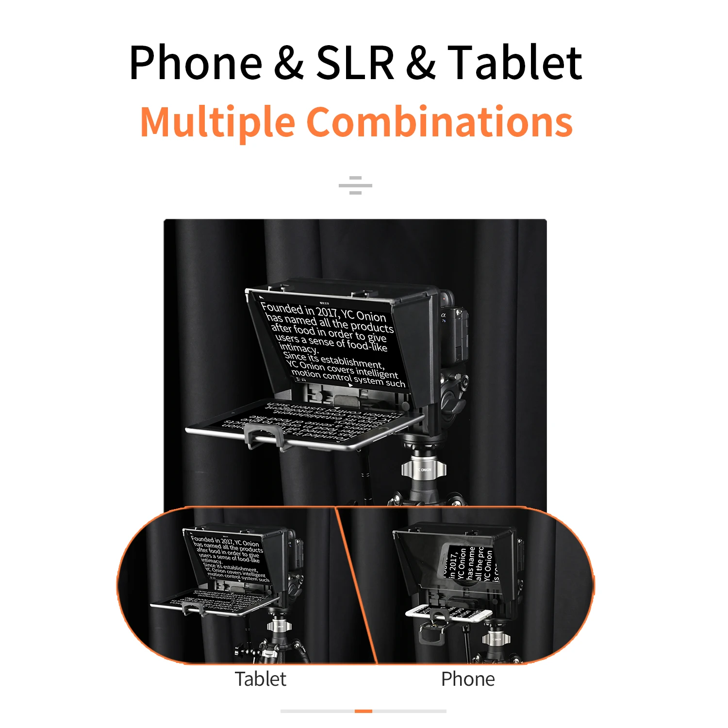 New! Professional Teleprompter for Smartphone DSLR Camera Record Phone Tablet iPad Prompter Teleprompter for Live Streaming