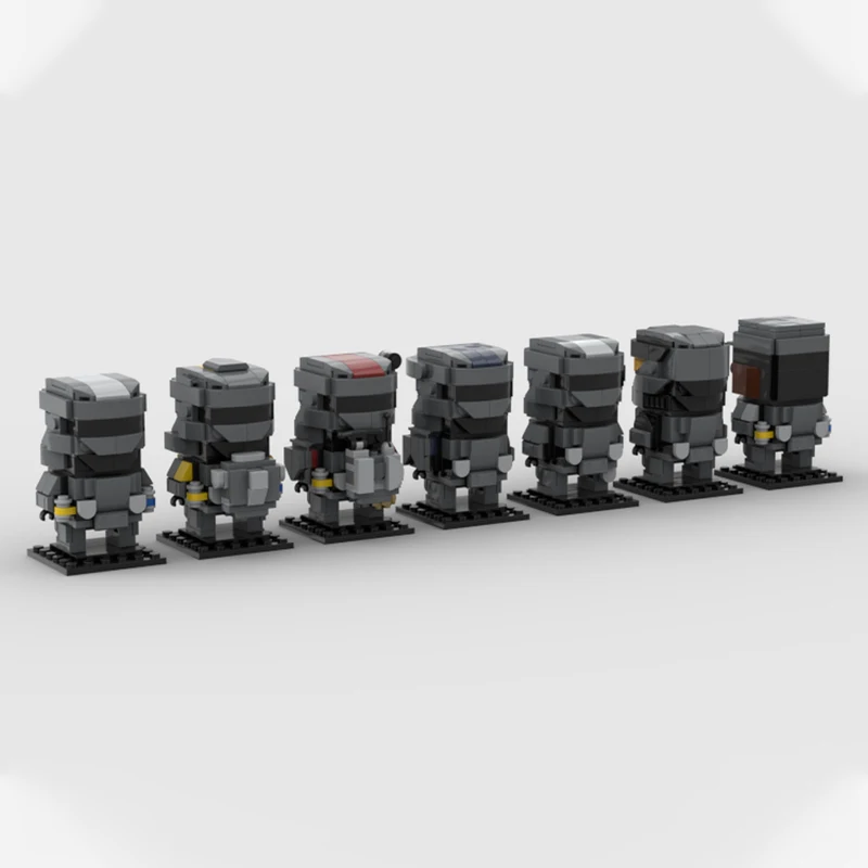 

1129pcs MOC Halo ODST Squad Alpha-Nine Halo Brickheadz Building Blocks Christmas Gift DIY Display Ornament Perfect for Creative