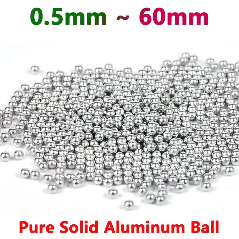 Zuivere massieve aluminium ballen 0,5/0,6/0,7/0,8/0,9/1/1,1/1,2/1,3/1,4/1,5/1.588/2/2,2/2,38/2,5/2,778/3-60 mm 1060/1070 aluminium kralen