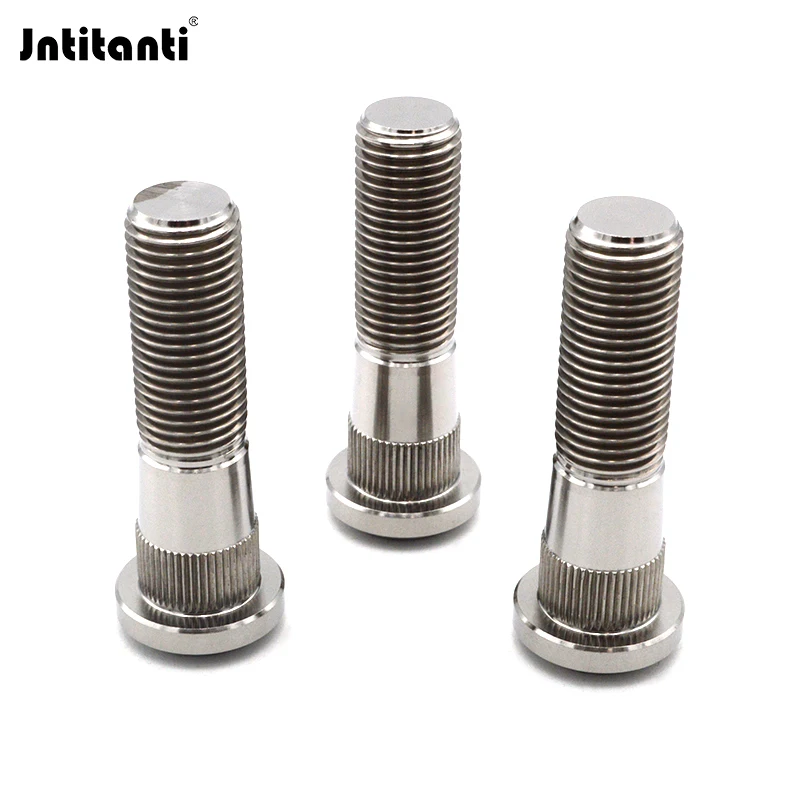 Jntitanti Gr5 التيتانيوم Ti-6Al-4V عجلة سبلاين مسمار M14x1.5mm لعجلات فورد موستانج #6