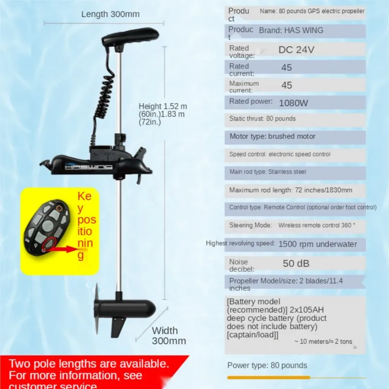 

GPS positioning top flow, one-key anchor breaking, automatic driving marine propeller, wireless electric motor,electronic anchor