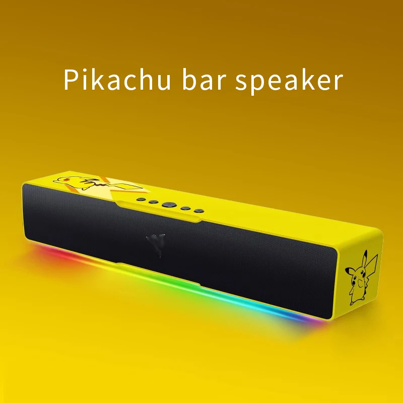 Razer Pokemo Pikachu Bluetooth speaker heavy bass RGB magic light effect Desktop speaker Portable speaker