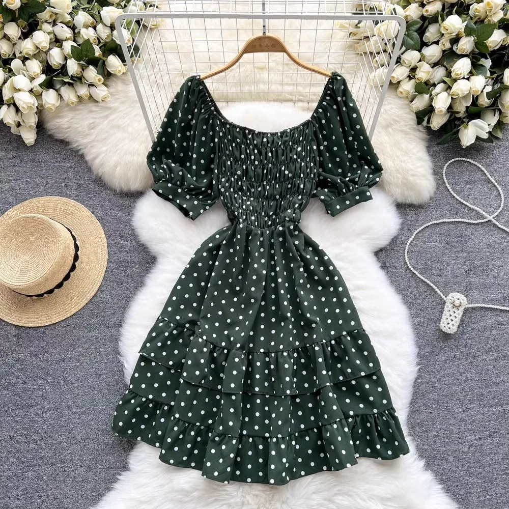 YuooMuoo Women Dress 2024 New Summer Fashion Y2K Polka Dot Print Mini Dress Streetwear Lady Outfits Korean Short Party Vestidos