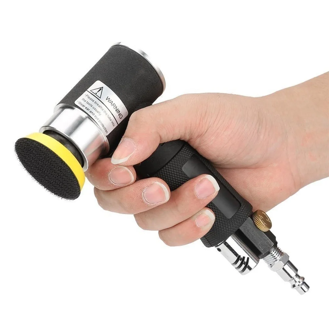 Levigatrice ad aria orbitale Mini pneumatica 1 "/2"/3 "Rettificatrice Set per lucidatura auto Utensile pneumatico per lucidatrice ad aria ad alta velocità