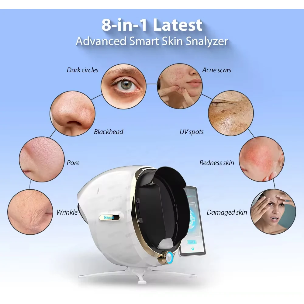 MOJI AI 3D Skin Analyzer, Scanner Facial, Tester De Salão De Beleza, Dispositivo Necessário