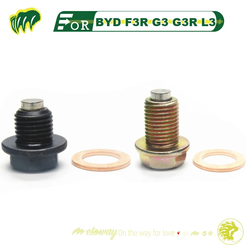 

1Set Screws And Gasket For BYD F3R G3 G3R L3 Magnetic Oil Pan Oil Drain Screw Machine Oil Pan Screw