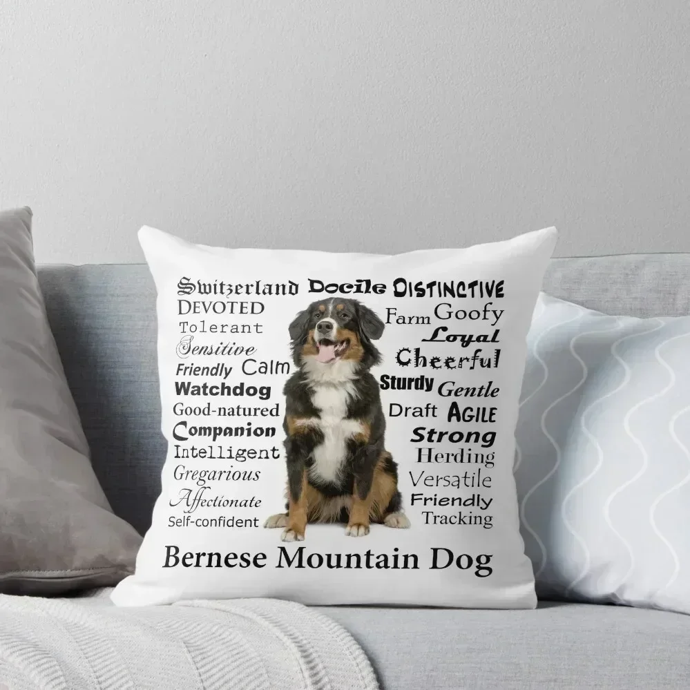 

Bernese Mt. Dog Traits Throw Pillow luxury sofa pillows Pillow Cases Decorative Christmas Pillows pillow