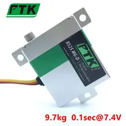 PTK 8525 MG-D 9.7KG 0.1sec 8.4V servo digitale ingranaggi in metallo aliante per modello di aereo ad ala fissa DS125MG Prodotto personalizzato