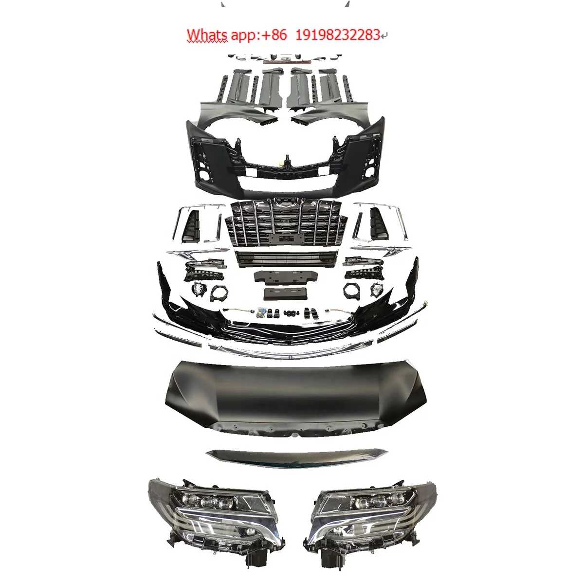 High quality PP material bumpers for toyota alphard 2008 2009 2010 2011 2012 2013 2014 year upgraded 2020 SC modellista look