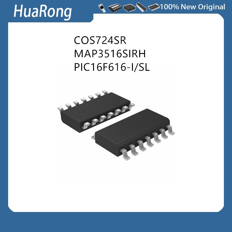 10Pcs/Lot COS724 COS724SR MAP3516 MAP3516SIRH  PIC16F616-I/SL PIC16F616 16F616 SOP14