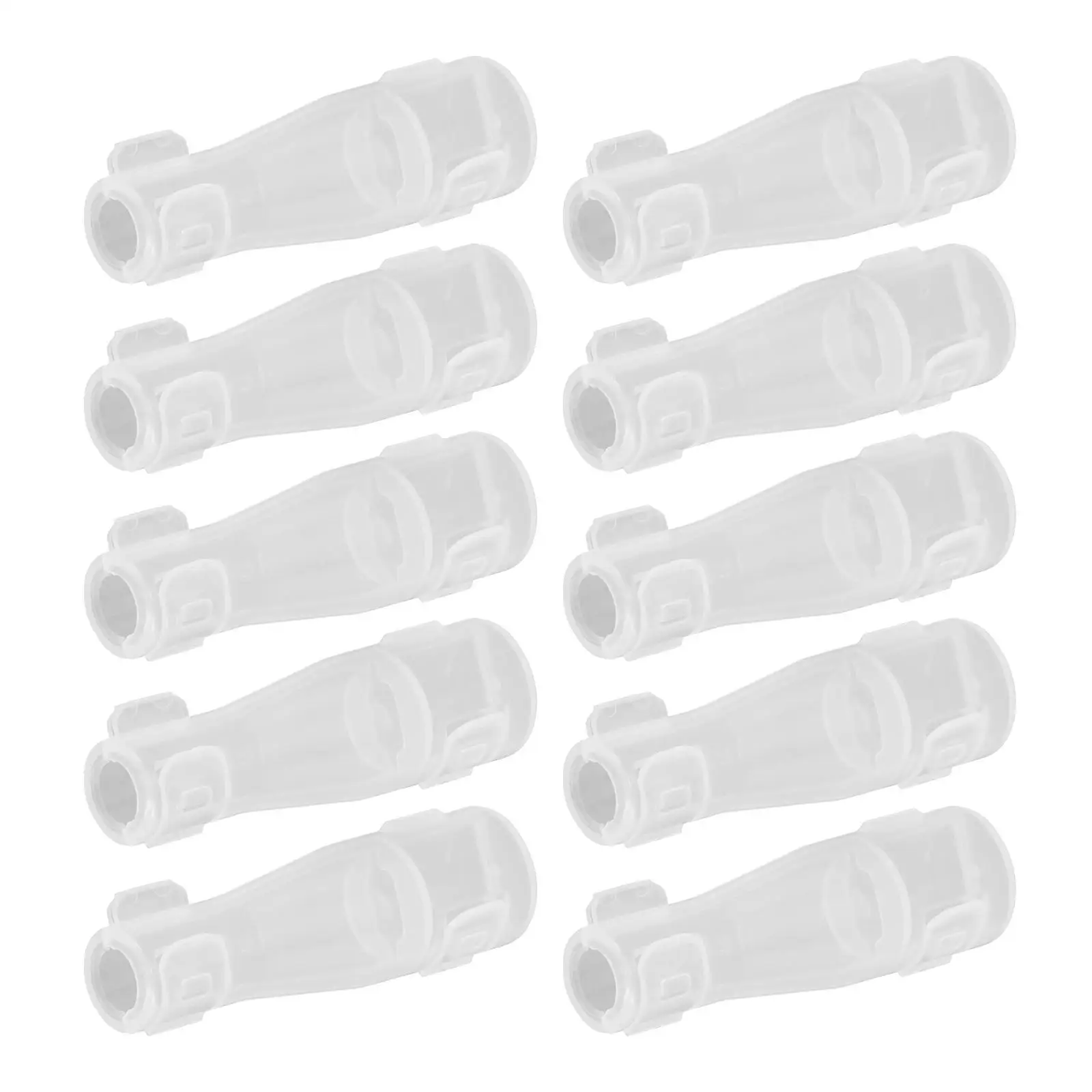 

10pcs Makeup Brush Dust Cover Transparent Plastic Protector for Brushes Travel Case Lip Brush Cap Holder Organizer