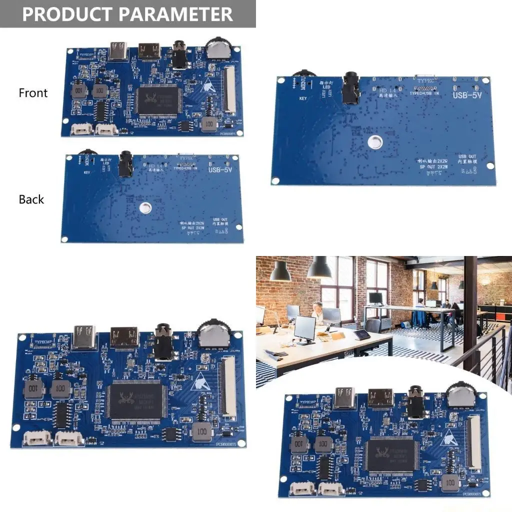 

M5TD HDMI-совместимый USB TypeC Control Driver Board RTD2556 Чип для ЖК-экрана