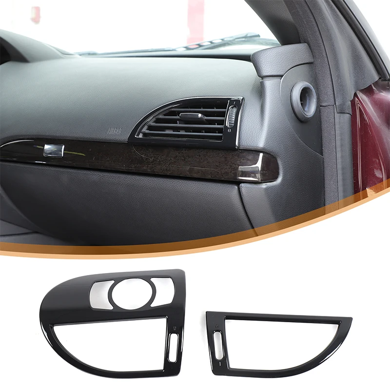 Center Console Side Air Vent Trim Frame Air Outlet Bezel Decor Cover Car Interior Accessories For BMW 6 Series E63 2004-2009