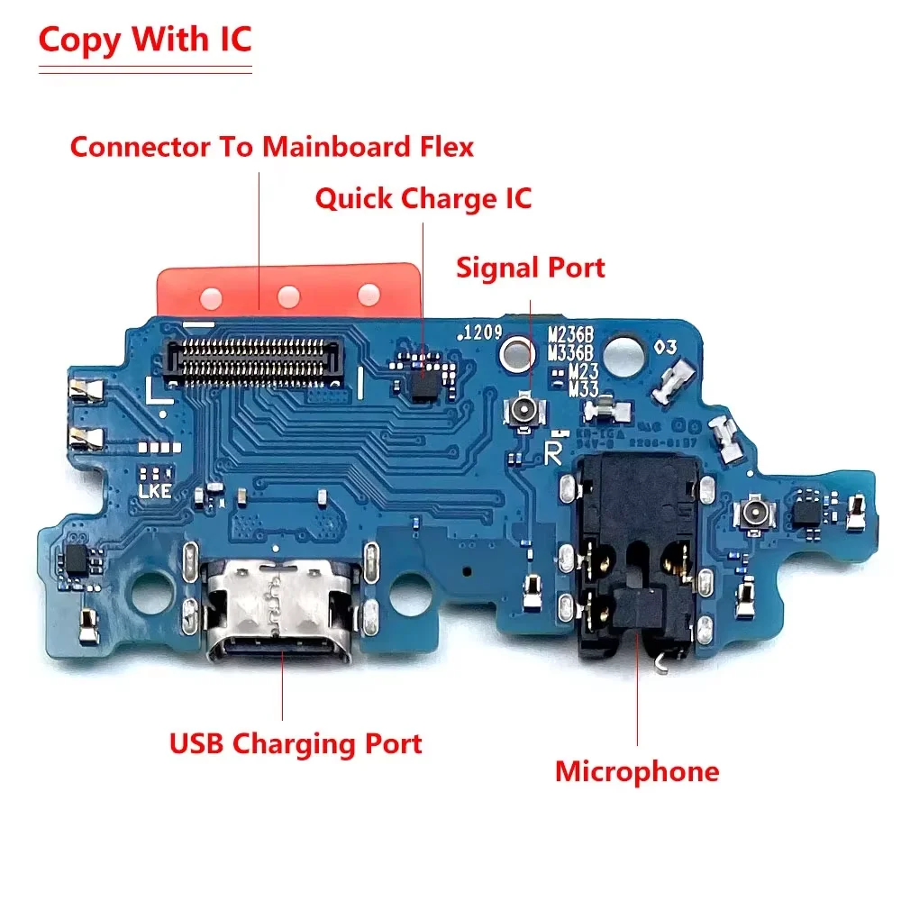 USB Charger Charging Port Dock Connector Board Flex Cable For Samsung M23 5G M236 M33 M336