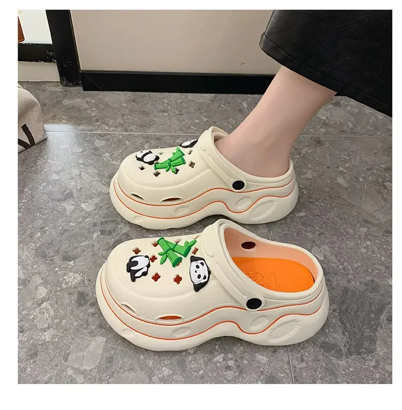 Summer Women Clogs Quick Dry Wedges Platform Garden Shoes Beach Sandals Home Slippers Thick Sole Increased Flip Flops for Women