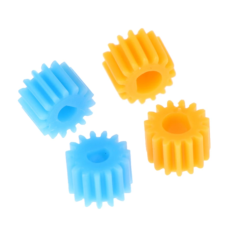 10개입 내경 3/4mm D형 플라스틱 기어 15개 톱니 0.5 모듈 모터 커팅 엣지 샤프트 DIY 부품