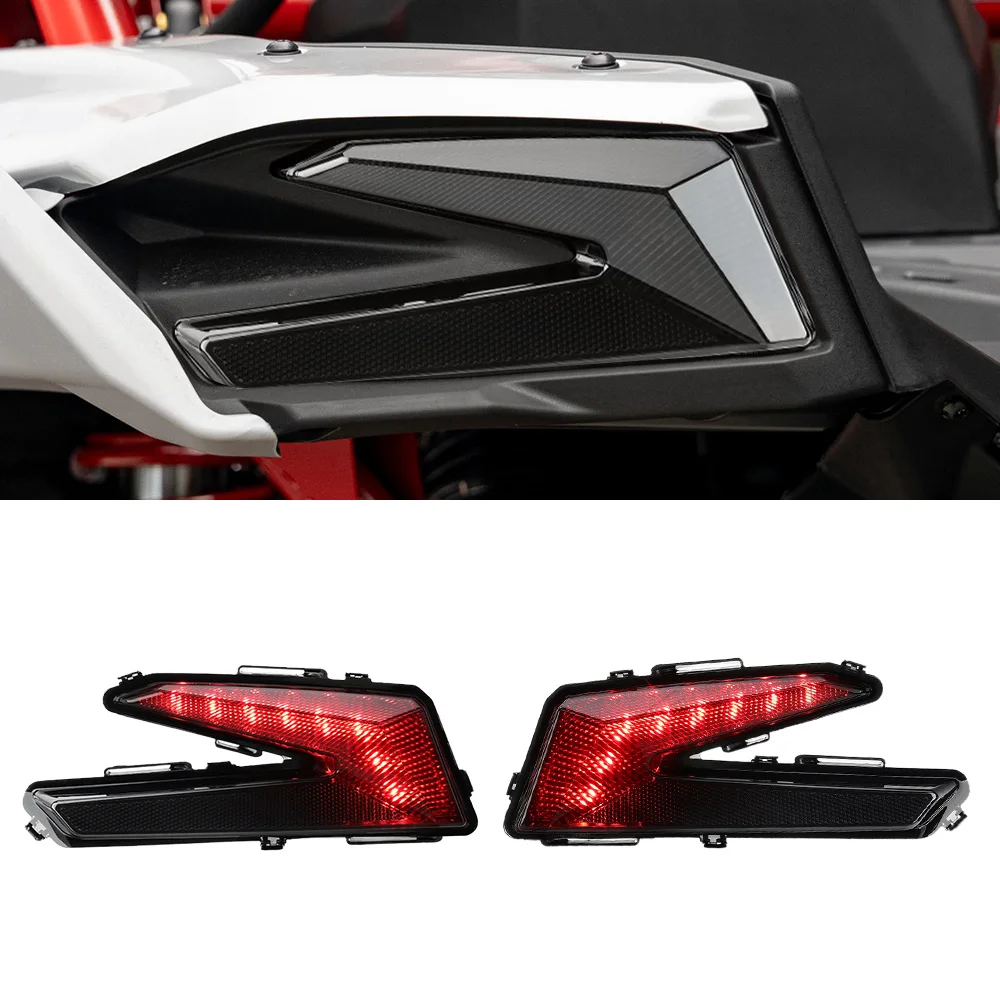 

Светодиодные задние фонари в сборе для Can-Am Maverick X3 XDS XRS Max Turbo R 2017-2025, дымчато-черные задние стоп-сигналы 710004744 2 шт.
