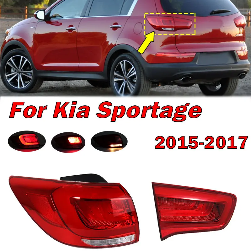 

Car Exterior Accessories LED Taillight For Kia Sportage 2015-2017 Car Rear Tail Light Foglamp Warning Brake Signal Lamp Assembly