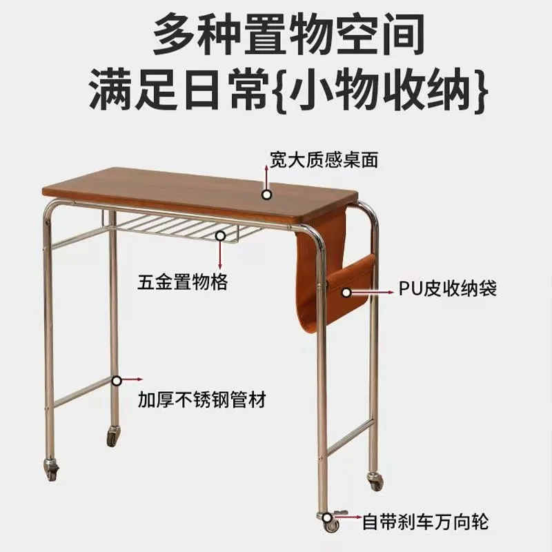 مكتب كمبيوتر محمول متنقل متعدد الاستخدامات - طاولة كتابة أنيقة للطلاب، وطاولة جانبية للأريكة، ومكتب كسول بجانب السرير لطاولة المكتب المنزلية #5