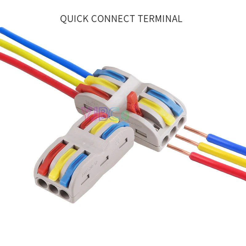 50/100pcs Mini Fast Wire Cable Connectors Universal Compact Conductor Spring Splicing Wiring Connector Push-in Terminal Block