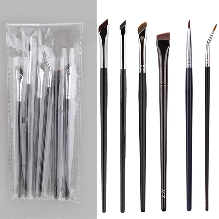 5/6PCS Thin Gel Eyeliner Makeup Brushes Eyeliner Brush Sets Flat Top Eyeliner Concealer Brush Eye Liner Detailed Make Up Tool