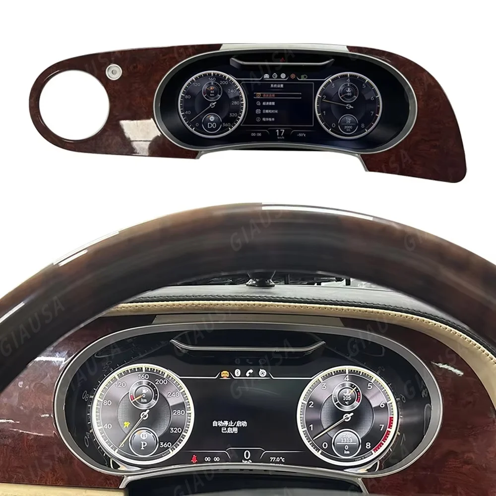

New Upgrade 12.3 Inch Car LCD Dashboard Linux System For Bentley Continental GT 2005 -2019 Digital Cluster Cockpit Speedometer