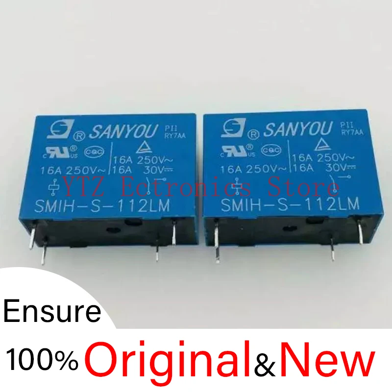 2pieces  SMIH-S-105LM SMIH-S-112LM SMIH-S-124LM 100%New&Orginal Sanyou relay, 4-pin 16A small power relay