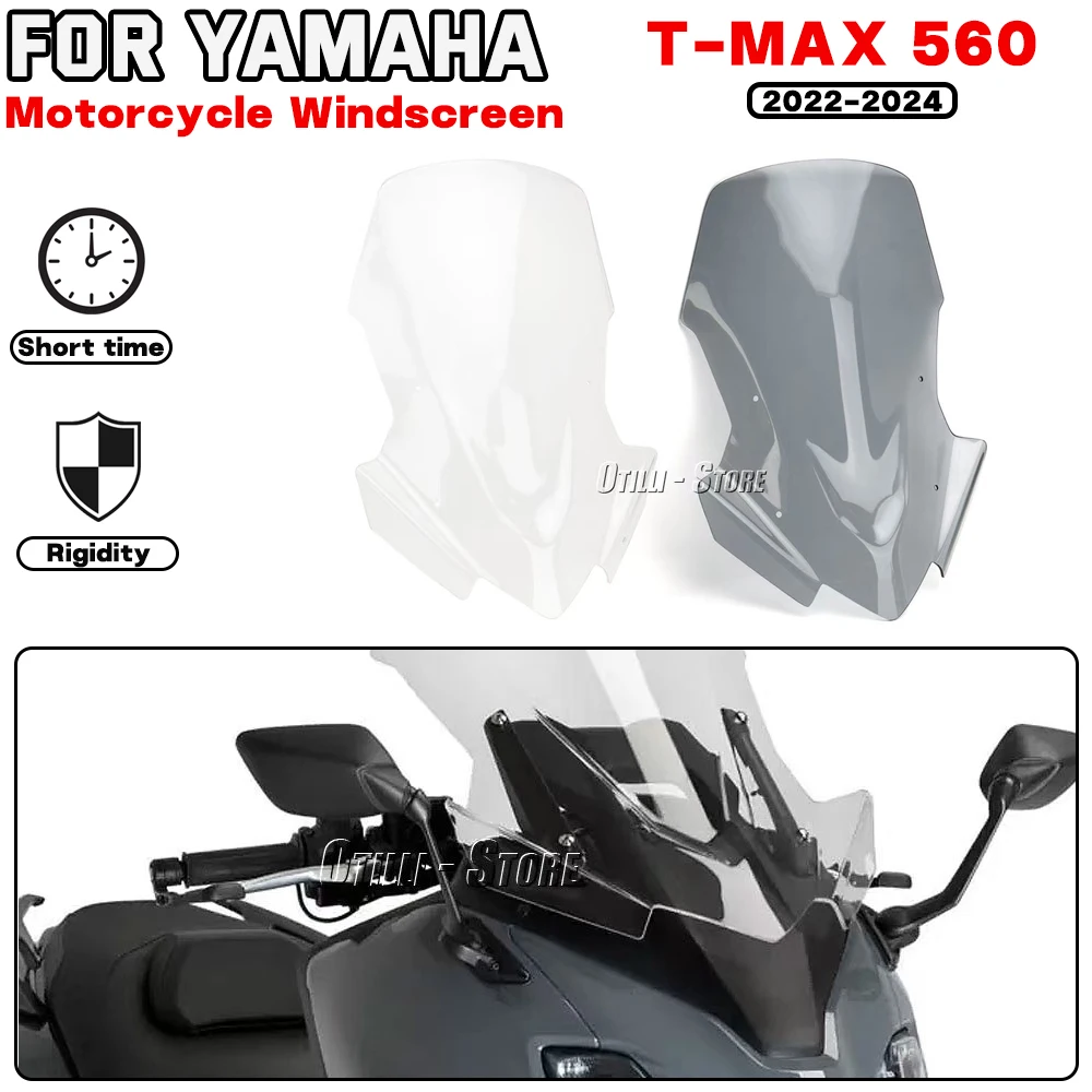 For YAMAHA T-MAX 560 2022 2023 2024 Motorcycle accessories New Windscreen Anti-Scratch Screen Scooters Windshield Spoiler