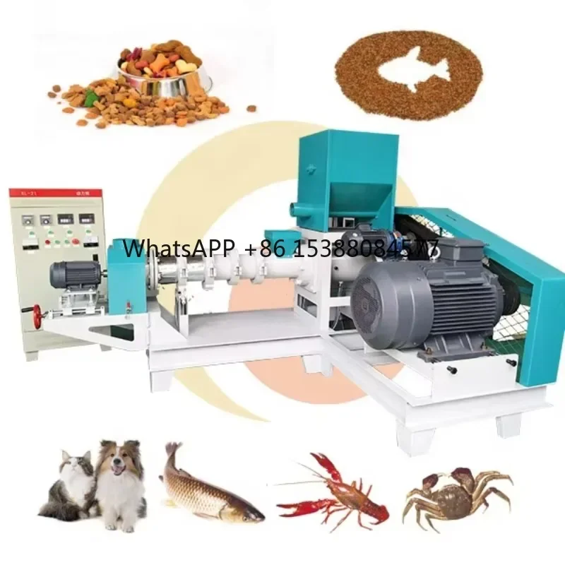 Highly Rated Floating Fish Feed Mill Extruder Machine Corn Puff Dry Pet Food Extruder
