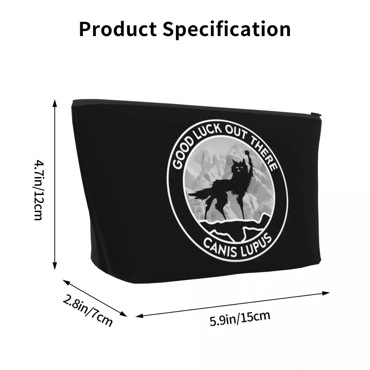 Fantastic Mr Fox - Wolf - Canis Lupus - Fill Makeup Bag Zipper Bag Cosmetic Case Portable Organizer For Women Ladies Gift