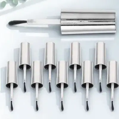 10 قطع من أغطية زجاجات جل الأظافر مع فرشاة بديلة للطلاء سهلة الاستخدام وتخزين لأغطية زجاجات طلاء الأظافر في صالونات التجميل