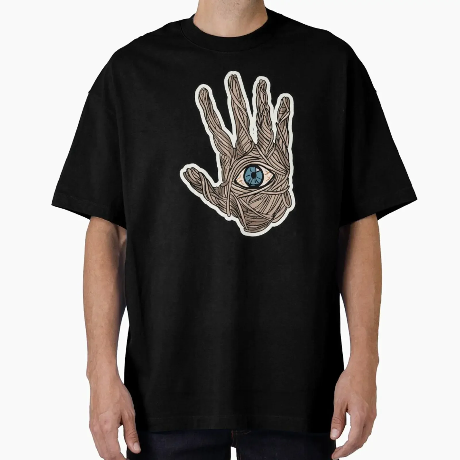 Hand of Mutant Monster Hands designed and sold by Carlo Atzei vintage Washed Versatile Unisex Soft Slightly streetwear Casual